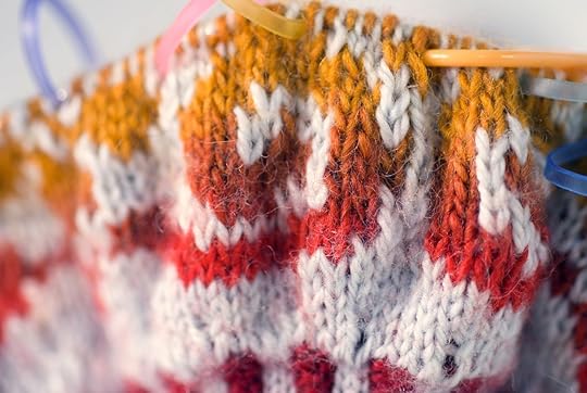 unfinished knitting project
