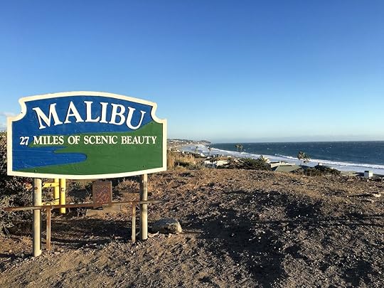 The view looking towards Malibu, California