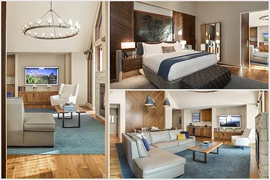 Living rooms and bedrooms in the suites at Edgewood Tahoe Resort
