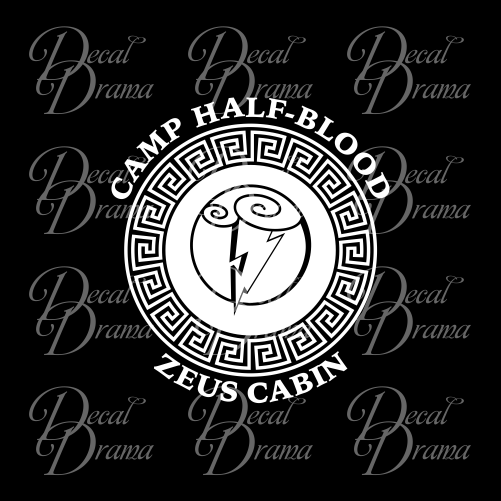 Camp Half-Blood Zeus Cabin, Percy Jackson-inspired Fan Art Vinyl Car/L – Decal Drama