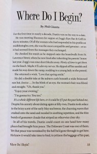 Where Do I Begin? First Page
