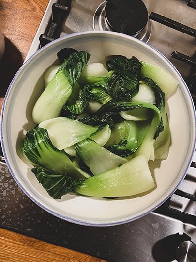Blanched bok choy