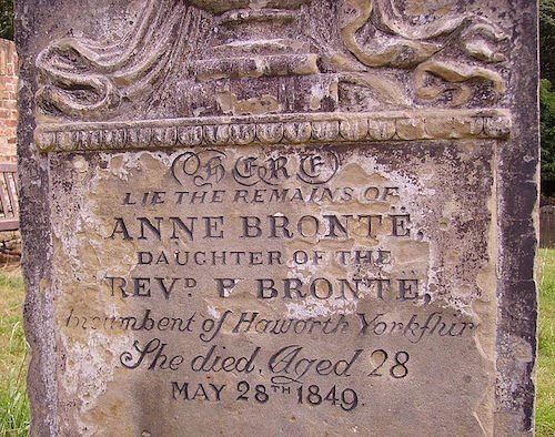 Anne Bronte grave in Scarborough
