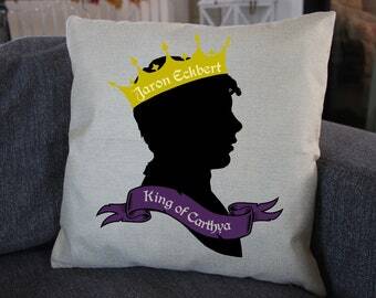 King Jaron Silhouette False Prince Series Throw Pillow 14x14