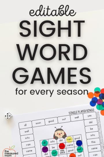 editable sight word games