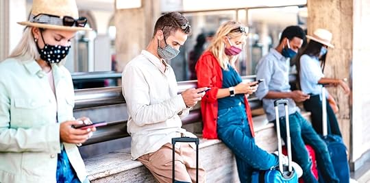 Travelers with masks
