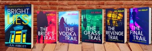 line-up of all A A Abbott's novels