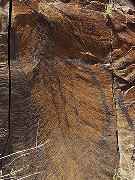 Photo close up of lava flow near Alpine, Texas.