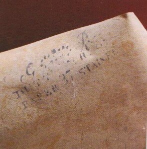 Tax stamp on wallpaper