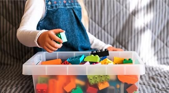 organize children's toys before Christmas