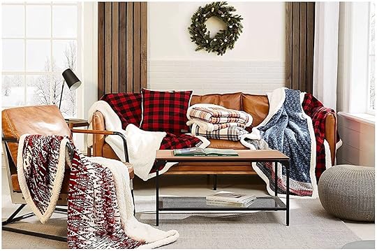Christmas blankets in living room perfect relaxation gifts 