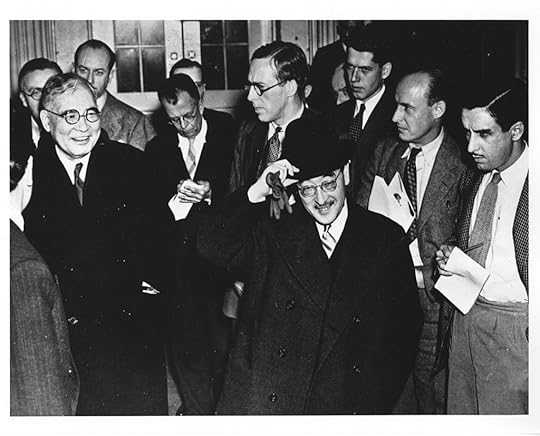 Japanese Ambassador Adm. Kichisaburo Nomura and Special Envoy Saburo Kurusu leaving US State Department, Washington, DC, 7 Dec 1941 (US National Archives: 12009100)