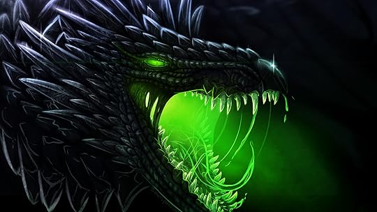 fantasy_black_dragon_closeup_photo_with_mouth_open_hd_dreamy 2560x1440
