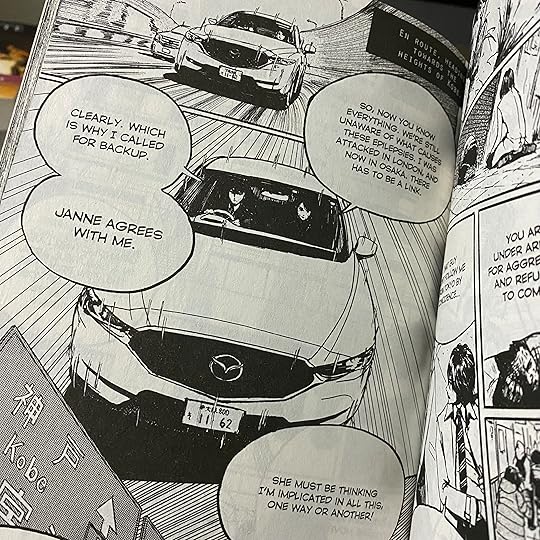 Manga page featuring a Mazda SUV.