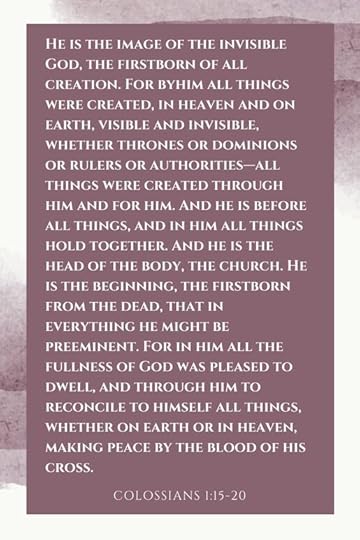 Picture: Colossians 1:15-20 His Inscriptions