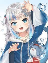 gawr gura and bloop (hololive and 1 more) drawn by silverpixia | Danbooru