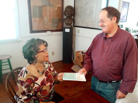 Steve gets his copy of Robin's new book.