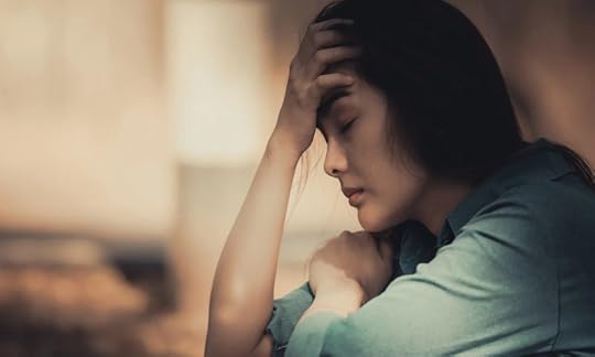 Woman lacking inner peace