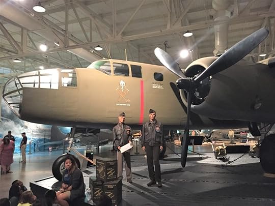 US B-25 Mitchell medium bomber as used in the Doolittle carrier raid on Tokyo on 18 April 1942. Diorama at the Pacific Aviation Museum. (Photo: Sarah Sundin, 7 Nov 2016)