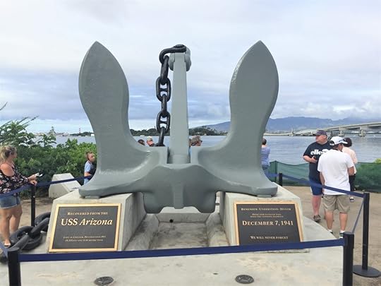 The anchor of the battleship USS Arizona, Pearl Harbor, Hawaii (Photo: Sarah Sundin, 7 Nov 2016)