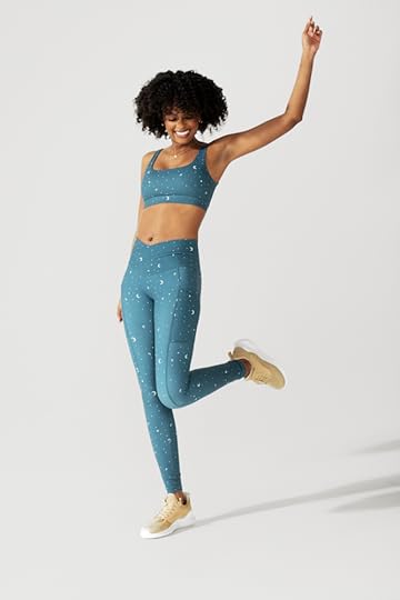 popflex active mystical moments ultimate hourglass leggings pockets teal constellation