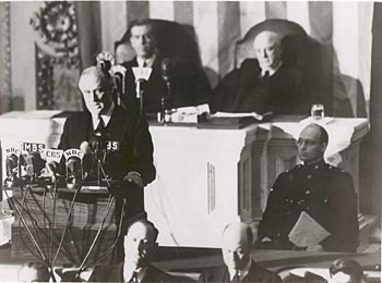 Pres. Franklin Delano Roosevelt delivers his