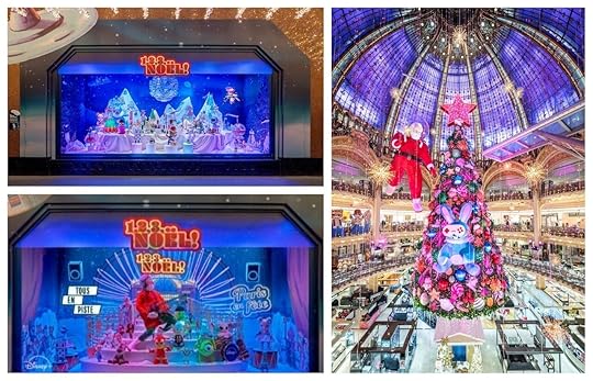Christmas window displays at the Galeries Lafayette in Paris
