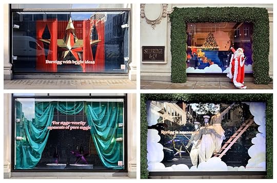 Christmas window displays at Selfridges in London