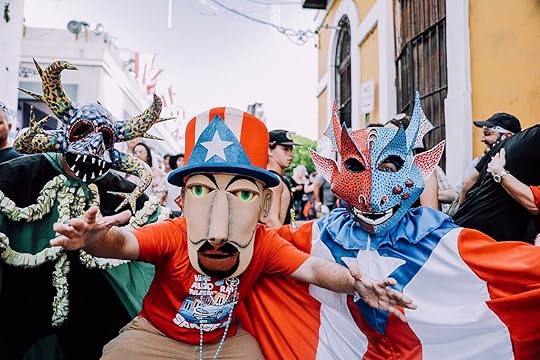 san sebastian festival goers dressed up in masks and costumes