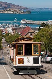 San Francisco Bay Historic Cable Car Steep Streets Alcatraz California Stock Photo - Download Image Now - iStock