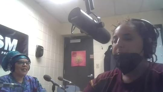 Stephani M. Booker & DJ Daddy Rox at KRSM-FM studio