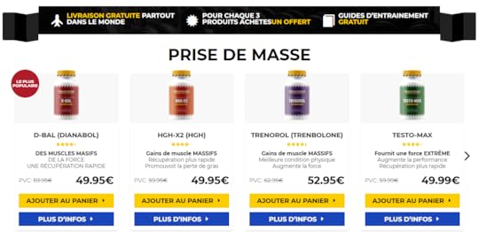 Steroide oraux prise de masse