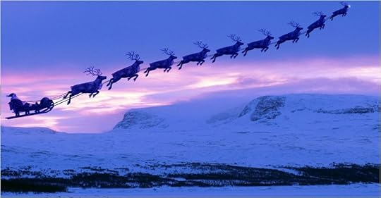 Santa and reindeer