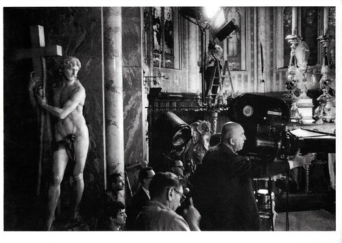Otto Preminger on the set of The Cardional (1963)