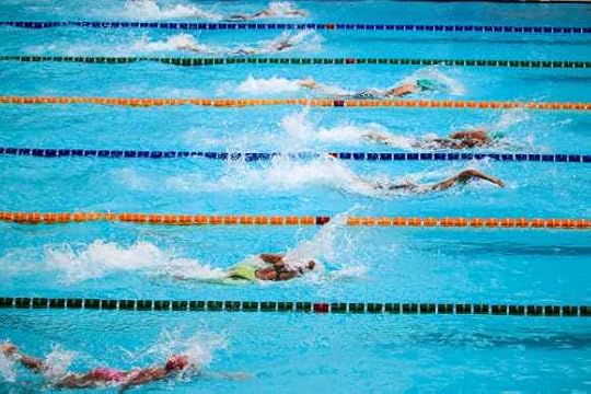 people doing swim race