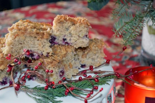 Apple Huckleberry Coffee Cake - Writer in the Kitchen - MK McClintock