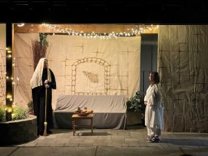 Angel Gabriel appears to Mary in a Living Nativity pagent