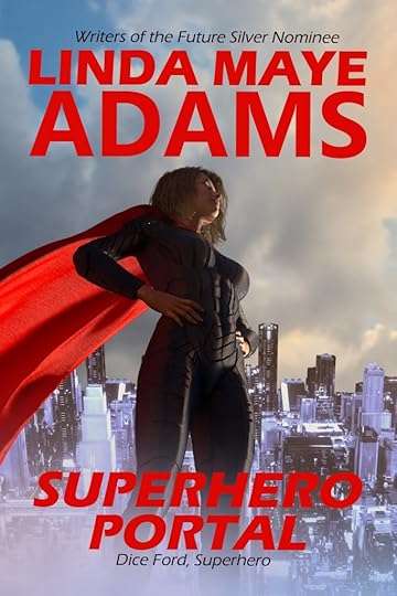 Superhero woman watches over the city from above in Superhero Portal