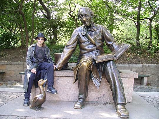Me with Hans Christian Andersen sculpture in Central Park, NYC.