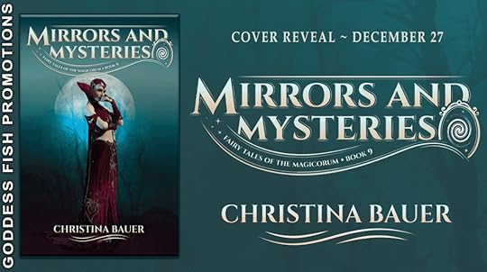 Goddess Fish book tour banner for Mirrors and Mysteries