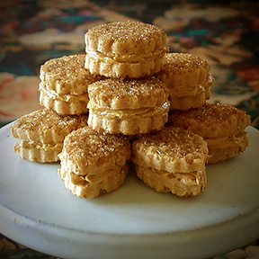 Kinako Shortbread Cookies with Salted Brown Sugar Buttercream