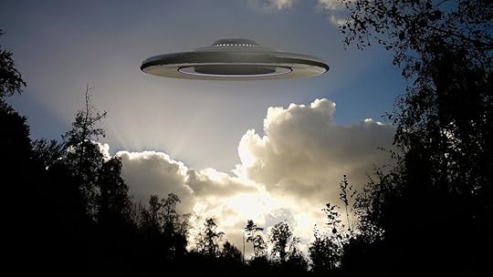 Ufo, Forest, Collage, Invasion
