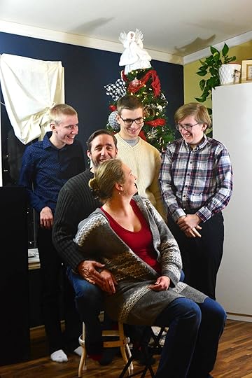 Everyone laughing when Mom figures out what Jabin was doing