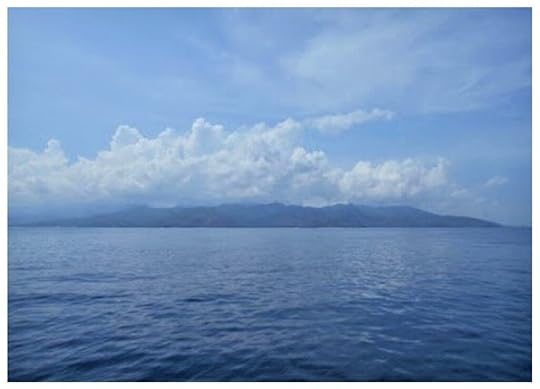 The larger Island of Lombok as seen from Gili Air