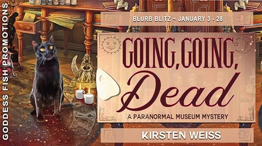 Goddess Fish book tour banner for Going, Going, Dead