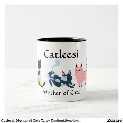 Catleesi, Mother of Cats Two-Tone Coffee Mug