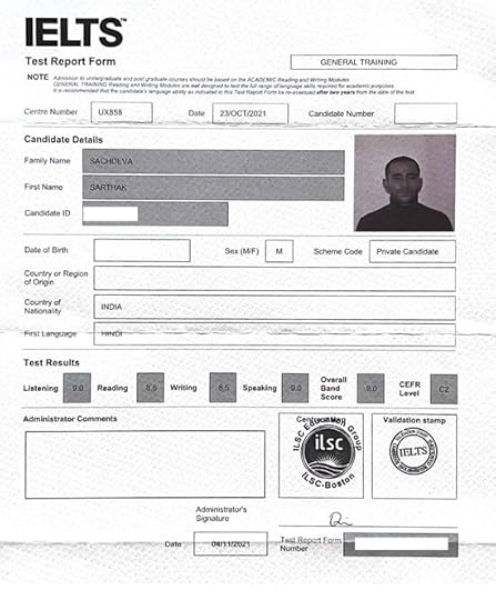 Best IELTS test result November 2021
