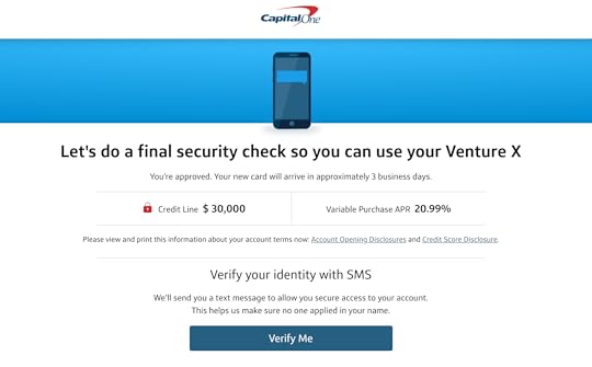 capital one venture x approval