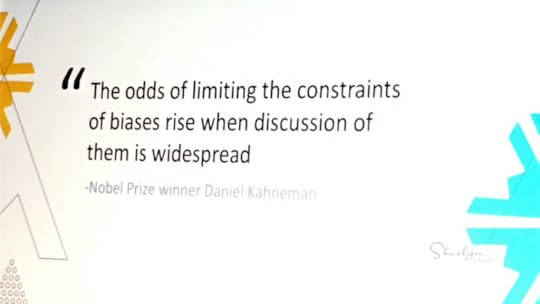 presentation slide with quote about bias in discussion of divers and inclusive recruiting
