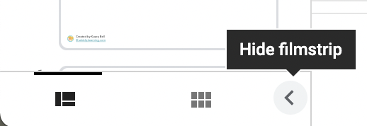View ONE Slide at a Time in Google Slides (Hide Filmstrip View)